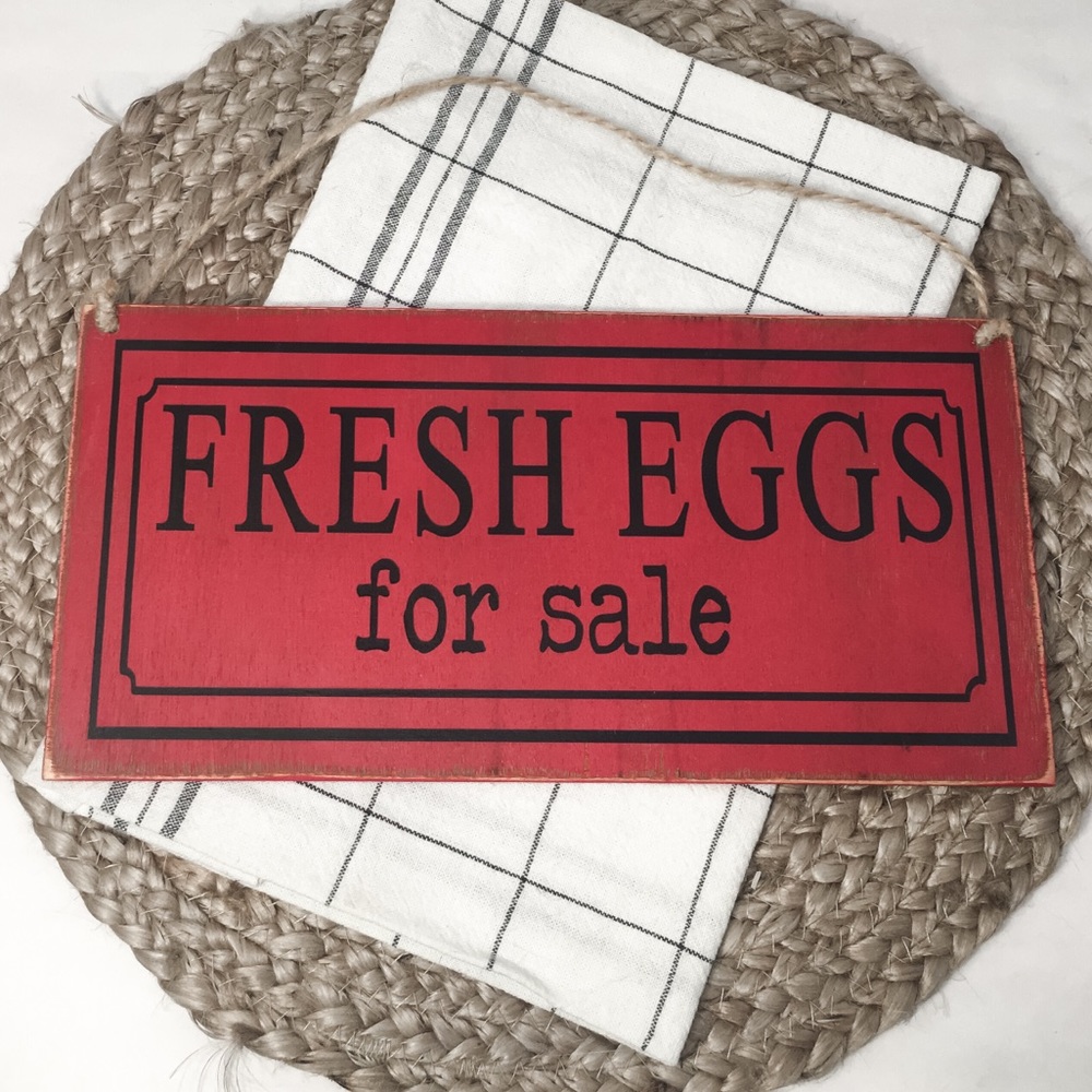 🛒2/$30!🛒Fresh Eggs-HANDCRAFTED PAINTED WOOD SIGN
